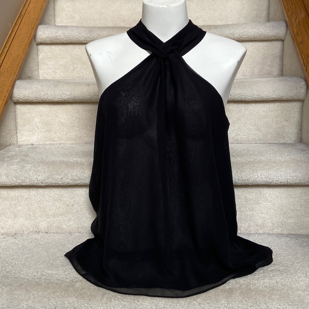 kenneth cole black halter top / blouse